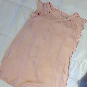 Loft Light Pink Short Sleeve Blouse NWT